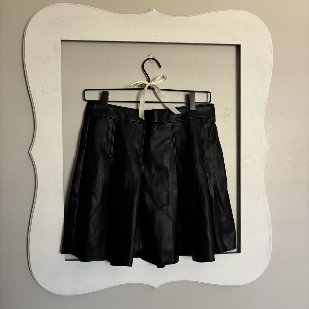 Hollister Pleated Leather Skirt